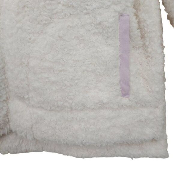 Anthropologie Saturday Sunday Sherpa Jacket Womens Small Cream 1/2 Zip High Neck - Picture 5 of 15